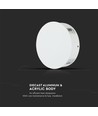 4W Rund LED vegglampe, hvit - IP65, 360°, 3000K, aluminium, utendørs/innendørs, inkl. lyskilde