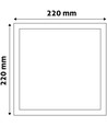 18W LED panel downlight - Hull: 20,1 x 20,1 cm, Mål: 22 x 22 cm, 230V