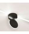 7W LED vegglampe - IP65, sort, 770lm, varm hvit, inkl. lyskilde