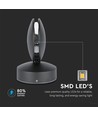 7W LED vegglampe - IP65, sort, 770lm, varm hvit, inkl. lyskilde