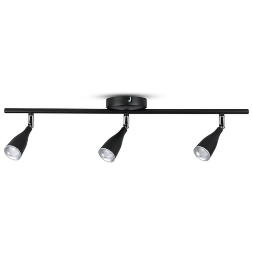 13,5W LED Vegglampe - 3 Hoder, 3000K, Svart