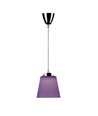 7W LED pendel / taklampe - Krom med lilla skjerm, 4000K, Ø15cm, 90 grader lysvinkel