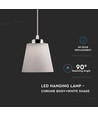 7W LED pendel - Ø15cm, hvit skjerm, 4000K, inkl. lyskilde