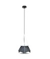 E27 Prism pendellampe - Sort skjerm med hvit ledning, Ø40cm, metall, uten lyskilde
