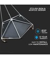 E27 Prism pendellampe - Sort skjerm med hvit ledning, Ø40cm, metall, uten lyskilde