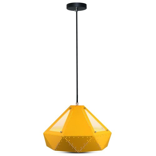 Pastell Prism Pendel Lampe (E27) - Ø310*180mm, gul.