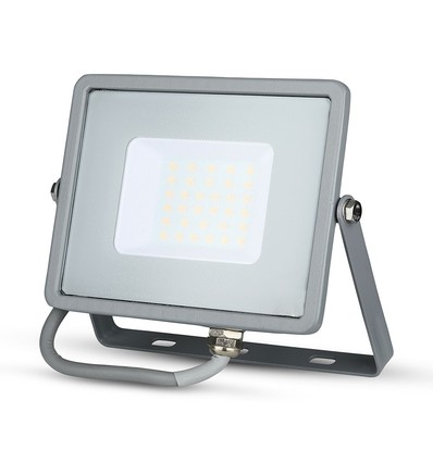 30W LED lyskaster, Samsung LED chip - 80lm/W, IP65, Grå, 5 års garanti, utendørs