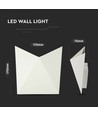 5W LED vegglampe - IP65, hvit, 4000K, aluminium, inkl. lyskilde