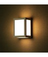 12W LED vegglampe, grå - 750lm, 6400K, IP65, kald hvit