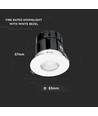 Smart brannsikker downlight 10W CCT (3i1) IP65, dimbar via app