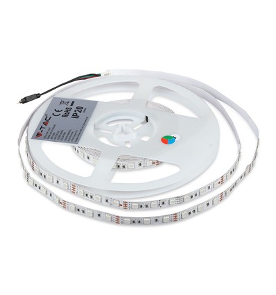 10W/m - LED Stripe Lys RGB Sett IP20 EU Plugg (5m/rull).