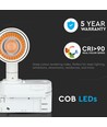 7W Samsung LED skinnespot, RA90 - Hvit, 24°, 5 års garanti