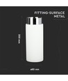 GU10 innfellingsspot i gips og metall - Ø20cm, matt krom, høyde 8cm, uten lyskilde