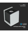 GU10 påbygningsspot - Grå/Gun black, betonglook, IP20 innendørs, uten lyskilde