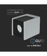 GU10 påbygningsspot - Grå/Gun black, betonglook, IP20 innendørs, uten lyskilde