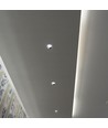 GU10 innbyggingsspot i hvit gips, kvadratisk - 100x100 mm, IP20 innendørs, 5 års garanti