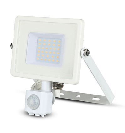 30W LED flomlys med sensor - Samsung LED, 2400lm, IP65, varm hvit
