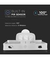 PIR Sensor Lyskaster 30W - Samsung Chip, 3000K, Hvit Hus