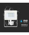 30W LED flomlys med sensor - Samsung LED, 2400lm, IP65, varm hvit