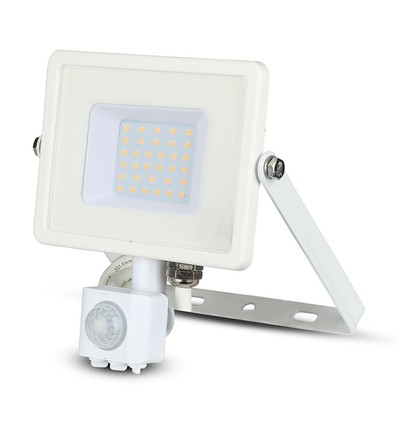 VT-30W lyskaster - PIR sensor, Samsung chip, 4000K, hvitt hus