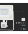 30W LED flomlys med sensor, Samsung LED - IP65, hvit, 3000K