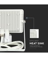 30W LED flomlys med sensor, Samsung LED - IP65, hvit, 6400K