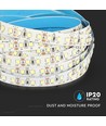 12W/m LED Striplys - Samsung Chip, 6500K, IP20, 5m/rull