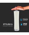 18W LED designer bordlampe - Touch dimbar, 1200lm, 3000K, krom finish