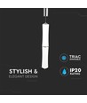 32W LED Designer Double Long pendel, dimbar - 3000K, hvit, 2100lm, Triac dimbar