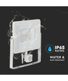 PIR sensor lyskaster 50W - Samsung chip, 3000K, hvitt hus.