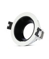 GU10 innfellingsspot - Rund, hvit/sort, aluminium, Ø7,9 cm, hull: Ø7,2 cm, uten lyskilde