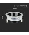 GU10 innfellingsspot - Rund, hvit/sort, aluminium, Ø7,9 cm, hull: Ø7,2 cm, uten lyskilde