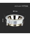 GU10 innfellingsspot - Rund, hvit/gull, aluminium, IP20, Hull: Ø7,2 cm, Mål: Ø7,9 cm, uten lyskilde
