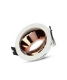 GU10 innfellingsspot - Rund, hvit/rose gold, aluminium, hull: Ø7,2 cm, IP20 innendørs