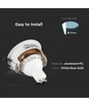 GU10 innfellingsspot - Rund, hvit/rose gold, aluminium, hull: Ø7,2 cm, IP20 innendørs