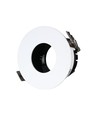 GU10 innfellingsspot - Rund, hvit/sort, aluminium, hull: Ø7,5 cm, mål: Ø8 cm
