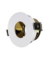 GU10 innfellingsspot - Rund, hvit/gull, aluminium, hull: Ø7,5 cm, mål: Ø8,3 cm
