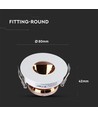 GU10 innfellingsspot - Rund, hvit og rose gold, aluminium, IP20 innendørs
