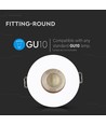GU10 innfellingsspot - Rund, hvit og rose gold, aluminium, IP20 innendørs