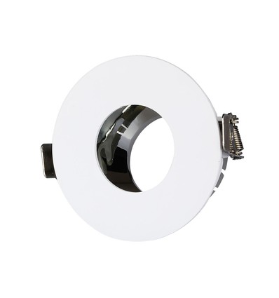 GU10 innfellingsspot - Hvit/krom, aluminium, Hull: Ø7,5 cm, Mål: Ø8 cm