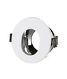 GU10 innfellingsspot - Rund, hvit/krom, IP20, Hull: Ø7,5 cm, Mål: Ø8 cm