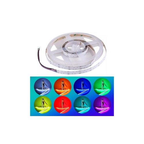 5m 24W/m RGB+WW COB-LED strip - 24V DC, IP20, 840 LED pr. meter, COB LED