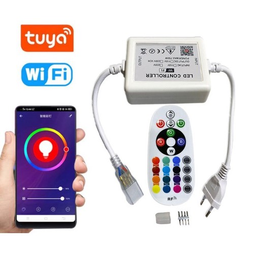 230V RGB 8x16 Neon flex WiFi Smart Home controller - Inkl. endestykke, til 230V, minnefunksjon, 50 m.