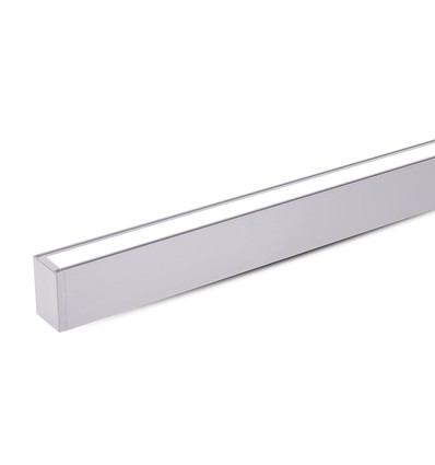 120cm 60W Samsung LED lysskinne, Up/Down - 6000lm, dimbar, sølv, inkl. wireoppheng