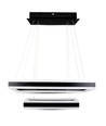 115W Soft Light lysekrone, dimbar - 6300lm, 3000K, sort, 360 grader, høyde 120cm