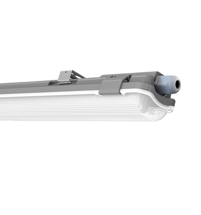 1x18W Vanntett Lampe - 120cm, med LED Rør, 6400K, IP65.