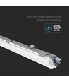 120cm 18W vanntett komplett LED armatur - 1700lm, IP65, 120 grader