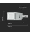 120W LED gatelykt - 130lm/W, IP65, Samsung LED chip, Inventronics driver, grå