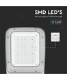 120W LED gatelykt - 130lm/W, IP65, Samsung LED chip, Inventronics driver, grå