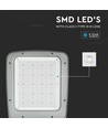 200W LED gatelykt, 130lm/W - Samsung LED chip, IP65, 4000K, Inventronics driver, IK08, grått kabinett
